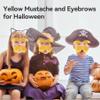 woxafo 2 PCS Yellow Mustache and Eyebrows with Spare Tape, 2 Novelty Realistic Yellow Fake Mustache Beard and Eyebrows for Adults, Halloween Cosplay Costume Party Favors view 4