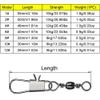 SagaSave 100 Pack Fishing Snap Swivels Metal Fishing Snap Clips 360 Flexible Fishing Tackle Swivels Fishing Gear Equipment for Saltwater Freshwater(2#) view 2