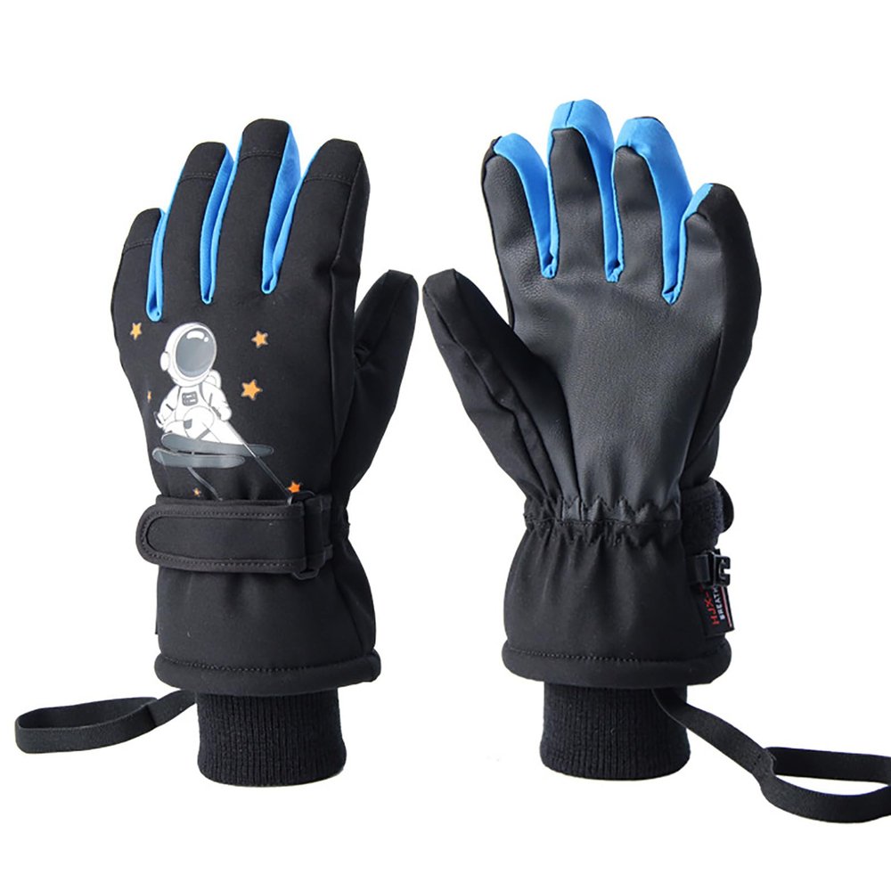 JzcsdkSIL Kids Ski Gloves Waterproof Snowboard Gloves Children Winter Warm Gloves Unisex for Girl Boy Cold Weather Snow