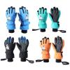 JzcsdkSIL Kids Ski Gloves Waterproof Snowboard Gloves Children Winter Warm Gloves Unisex for Girl Boy Cold Weather Snow view 4