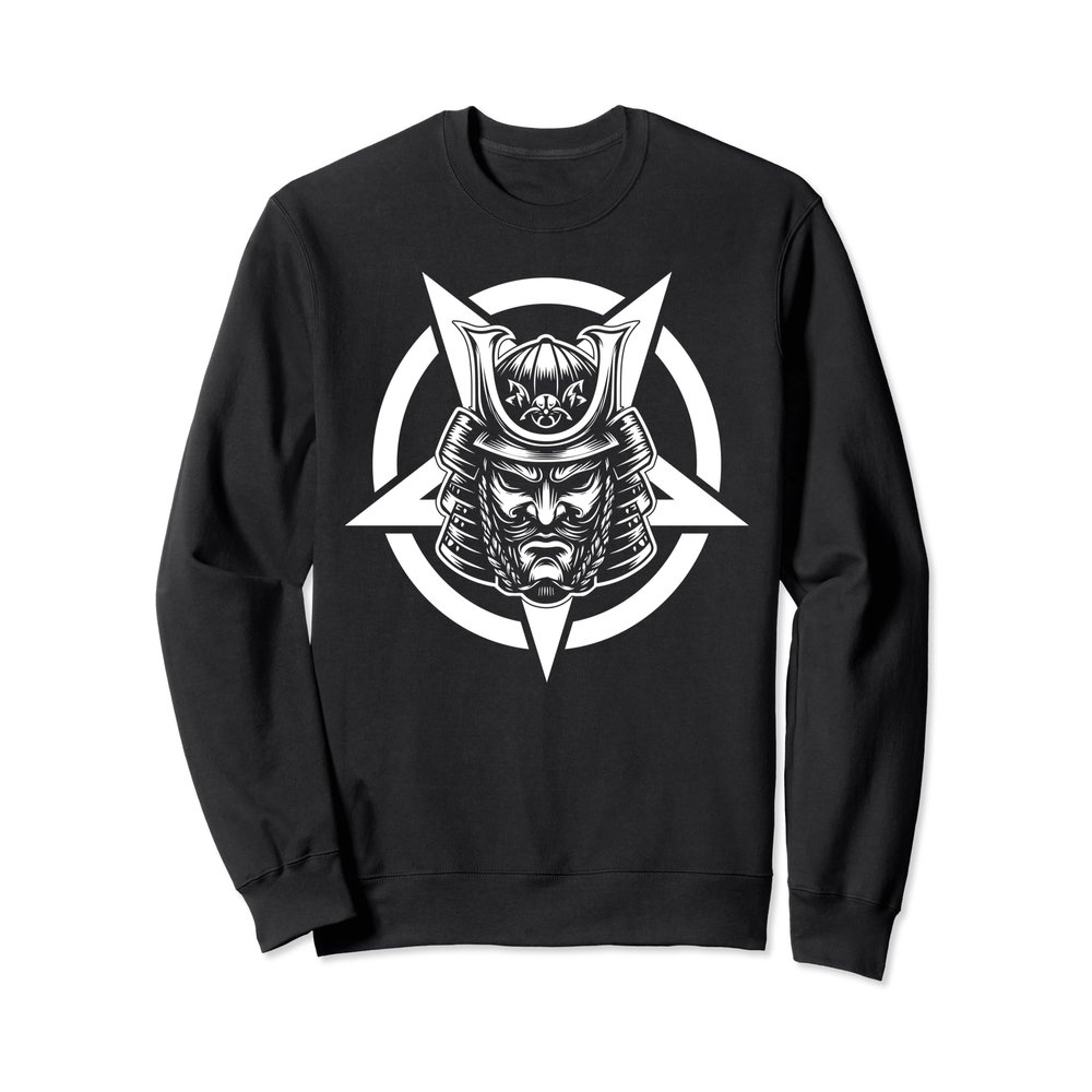 Samurai Mask with Star and Circle Combo Sweatshirt