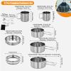 12 Pcs Camping Cookware Set, Folding Handle 304 Stainless Steel Portable Picnic Cooking Pot Cup Set Portable Outdoor Cookware for Family Hiking Picnic view 4