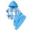 HINTINA 3T Toddler Little Boy Plaid Sweatsuit Hoodie Outfits Long Sleeve Hooded Sweatshirt Hoodie Fall Winter Clothes Spring Clothing Set 3-4T Years view 1