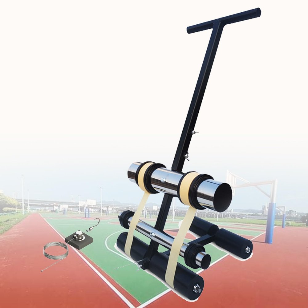 Basketball Court Marking Kit for Concrete, Hand Push Floor Marking Tool, Adjustable Playing Field Line Striping Machines, Court Line Tape Machine, Basketball Court Line Kit for Asphalt, Road Warning