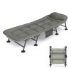 Fold up Beds for Adults Eight Legged Support Folding Camping Cot Six Adjustable Backrests Portable Folding Outdoor Cot for Outdoor Travel Camp Beach Vacation(Green A 190 * 65 * 42cm)