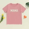 Winioder Mama and Mini Shirts Letter Print Short Sleeve Pullover Tops Mommy and Me Matching Outfits Baby Summer Clothes(Women,Matching Pink,S) view 3