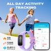 BIGGERFIVE Vigor 2 L Kids Fitness Tracker Watch for Boys Girls Ages 5-15, Activity Tracker, Heart Rate Sleep Monitor, IP68 Waterproof, Pedometer, Calorie Step Counter Watch, Lilac view 2