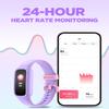 BIGGERFIVE Vigor 2 L Kids Fitness Tracker Watch for Boys Girls Ages 5-15, Activity Tracker, Heart Rate Sleep Monitor, IP68 Waterproof, Pedometer, Calorie Step Counter Watch, Lilac view 4