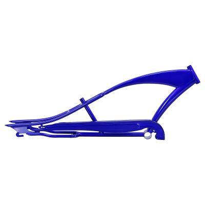 MICARGI Puma Stretch Cruiser Bike Frame,30-in Steel Frame with Bike Chain Suitable for Lowrider Bike, Chopper Bike, and Electric Bike Conversion (Blue)