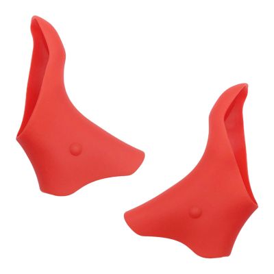 Aosekaa 2X Bike Shifter Lever Cover Road Bicycle Shifter Cover Silicone Shifter Brake Lever Hood Cover for ST-6600 ST-6603 ST-5600, Red