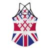Adugen Origei Yoga Women's Performance Stretchy British Flag Sports Workout Running Top Vest XL view 2