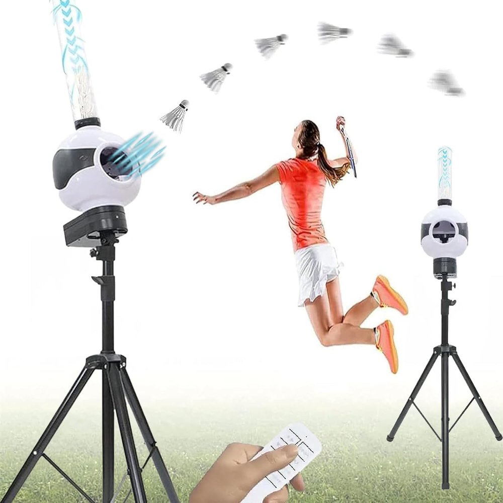 Automatic Badminton Pitching Machine,Portable Badminton Serve Machine,Badminton Training Machine,Automatic Shuttlecock Launcher,for Indoor & Outdoor Training