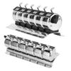Sunicon Mechanical Counter, 4 Digit Conjoined 6 Units Stainless Steel Manual Tally Number Clicker Counter for Coaching, Knitting, People, Lap, Fishing, Golf and Row view 3