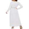 ACSUSS Muslim Dress for Women Solid Loose Islamic Full Cover Long Robe Arabian Abaya Kaftan Prayer Clothes White XXL-3XL view 2