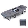 Fold up Beds for Adults Eight Legged Support Folding Camping Cot Six Adjustable Backrests Portable Folding Outdoor Cot for Outdoor Travel Camp Beach Vacation(Gray B 200 * 66 * 35cm)