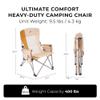 Camphor Designs Heavy Duty Portable Folding Camping Chair for Adults with Padded | for Outdoor & Sports, Backpacking, Beach, Lawn, Hunting, Tailgating, Fishing | Supports 400 Lbs (Single, Beige) view 2