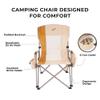 Camphor Designs Heavy Duty Portable Folding Camping Chair for Adults with Padded | for Outdoor & Sports, Backpacking, Beach, Lawn, Hunting, Tailgating, Fishing | Supports 400 Lbs (Single, Beige) view 3