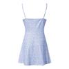 ZYXTIM Women's Boho Floral Print Tie Shoulder Cami Mini Dress A Line Ruffle Hem Short Dresses(Blue,Small) view 4