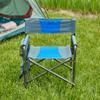 1 Pcs Padded Folding Outdoor Chair with Storage Pockets,Lightweight Oversized Directors Chair for Indoor, Outdoor Camping, Picnics and Fishing,Blue,Grey view 1