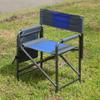 1 Pcs Padded Folding Outdoor Chair with Storage Pockets,Lightweight Oversized Directors Chair for Indoor, Outdoor Camping, Picnics and Fishing,Blue,Grey view 2