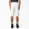 Dickies Loose Fit Flat Front Work Shorts, 13", White, 50 view 2
