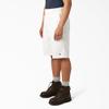 Dickies Loose Fit Flat Front Work Shorts, 13", White, 50 view 3