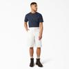 Dickies Loose Fit Flat Front Work Shorts, 13", White, 50 view 4
