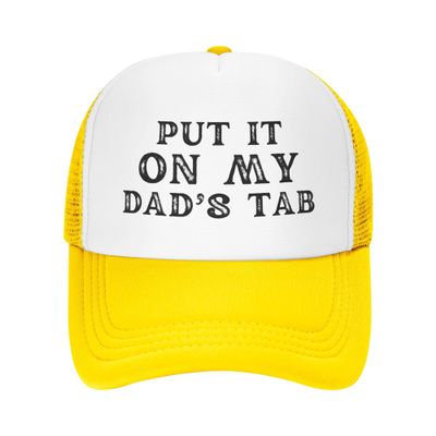 Put It On My Dad's Tab I Love My Day Hat for Men Women Baseball Cap Sun Hat Tracker Hat Gifts for Dad Mom Black