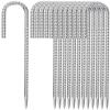 Besitu 12 Inch Ground Stakes Heavy Duty J Hook 30-Pack Metal Spikes Galvanized Ground Hooks Anchors Rebar Ground Stakes for Fence Tent Gazbo Bounce House and Outdoor Decorations Inflatables view 1