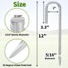 Besitu 12 Inch Ground Stakes Heavy Duty J Hook 30-Pack Metal Spikes Galvanized Ground Hooks Anchors Rebar Ground Stakes for Fence Tent Gazbo Bounce House and Outdoor Decorations Inflatables view 2