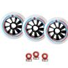 GXBHSP 3-Pack 6-Pack Speed Skating Inline Wheels 90mm 100mm 110mm Inline Skate Wheels with ABEC-9 Bearings 85A Inline Skate Replacement Wheels Big wheels Training (white,3) view 1