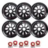 GXBHSP 3-Pack 6-Pack Speed Skating Inline Wheels 90mm 100mm 110mm Inline Skate Wheels with ABEC-9 Bearings 85A Inline Skate Replacement Wheels Big wheels Training (black,6) view 1