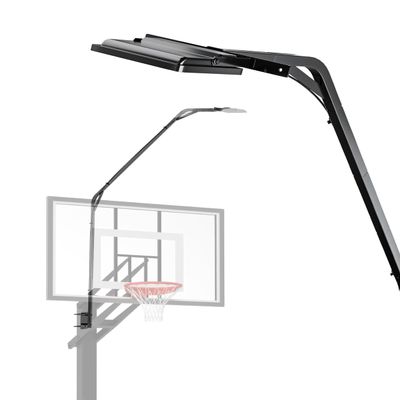 Metal Stands with Basketball Hoop Light LED, 103.9x15x27.5 in, Fits Square Poles up to 4 and Round up to 3.7, In-Ground Hoop and Backboard, Easy to Install (No Built-in Solar Charging)