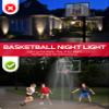 Metal Stands with Basketball Hoop Light LED, 103.9x15x27.5 in, Fits Square Poles up to 4 and Round up to 3.7, In-Ground Hoop and Backboard, Easy to Install (No Built-in Solar Charging) view 4