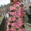Women's Shirt Midi Dresses V Neck Casual Flowy Long Dress Lapel Front Button Down Loose Summer Midi Dress with Pockets view 4