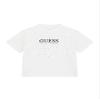 Guess Girls Eco Short Sleeve Guess Rhinestone T-Shirt, Pure White, 8 view 3