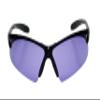 Calabria Picklers Semi-Rimless PickleBall Sunglasses Black/Purple Eye Protection Men Women UV400 Racquetball Glasses Anti Fog view 2