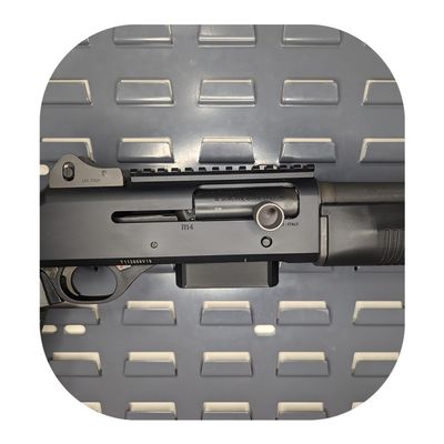 Hammy3DPrints Mount for Benelli M4 12 Gauge - Secure It/Akro Mils | Shotgun Holder Handgun Storage Rack (Facing Left)