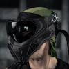 HK Army Skull Wrap Headwrap for Paintball & Airsoft (Olive) view 3