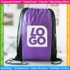Custom Two-Tone Drawstring Tote Bags - Single Color Imprint for Promotions, Gifts, & Events view 4