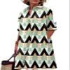 Women's Shirt Midi Dresses V Neck Casual Flowy Long Dress Lapel Front Button Down Loose Summer Midi Dress with Pockets E Green view 1