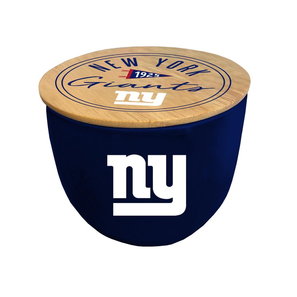 NFL New York Giants Script Circle Logo Ceramic Candle
