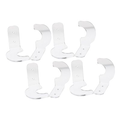 BESPORTBLE 4pairs Wall Mounted Baseball Bat Holder Sturdy Acrylic Bat Display Rack for Home Space-saving Design for Softball and Baseball Collectors Transparent Finish