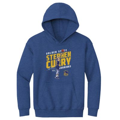 500 LEVEL Steph Curry Golden State Warriors Slant Youth Hoodie Sweatshirt (Heather Royal, X-Large)