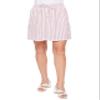 Royalty for Me Women's High Rise Linen Cargo Skort, Red AWN, M view 1
