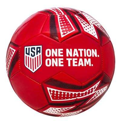 Icon Sports Officially Licensed US Soccer Federation Soccer Ball - USSF93BL Red Size 5