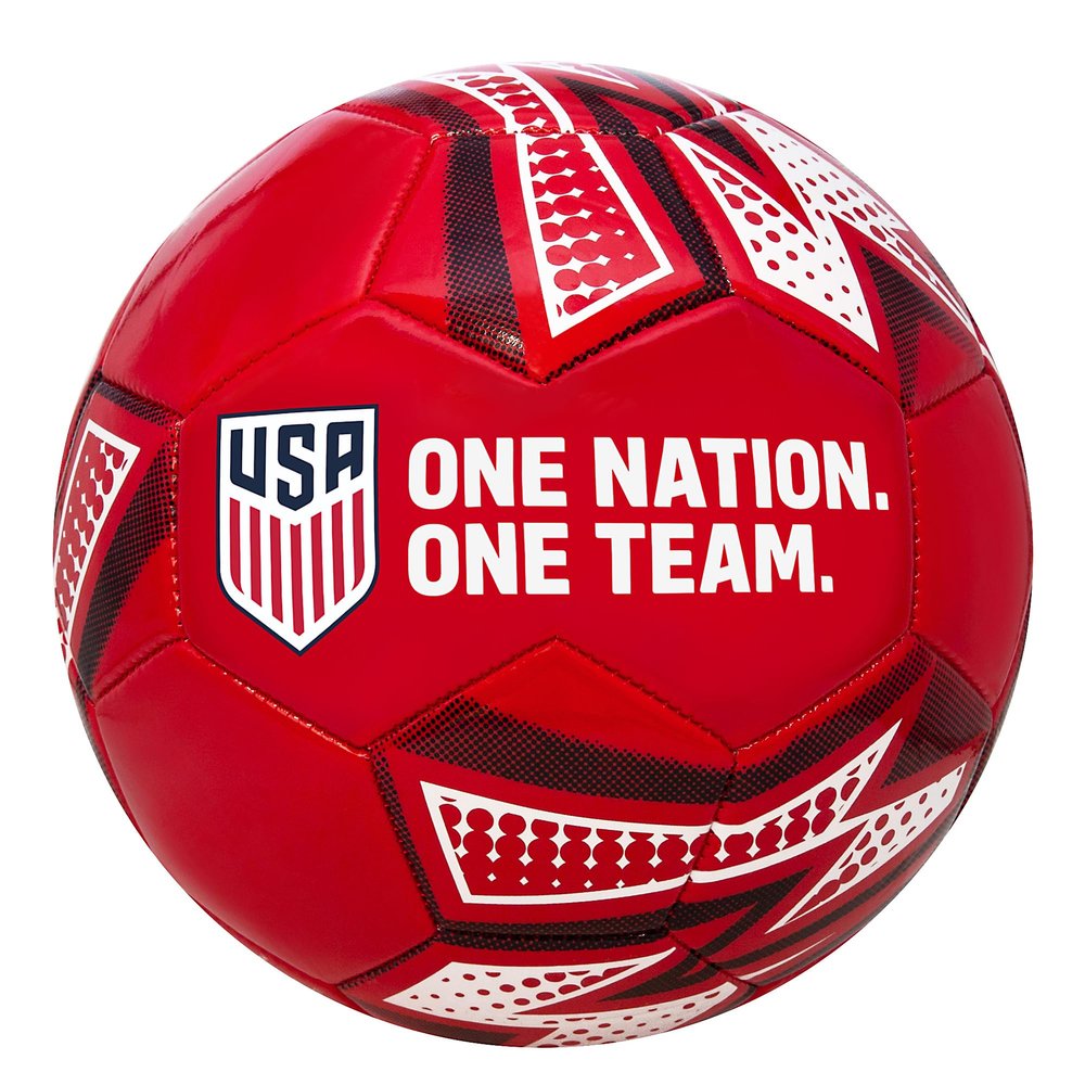 Icon Sports Officially Licensed US Soccer Federation Soccer Ball - USSF93BL Red Size 5