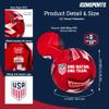 Icon Sports Officially Licensed US Soccer Federation Soccer Ball - USSF93BL Red Size 5 view 4