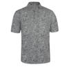 Monterey Club Men's Small Tile Print Tailored Collar Short Sleeve Polo Shirt #3514 (Black/Gray, Medium) view 1