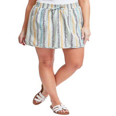 Royalty for Me Women's Dolphin Skort with Knit Under Short, Broken Lines, S